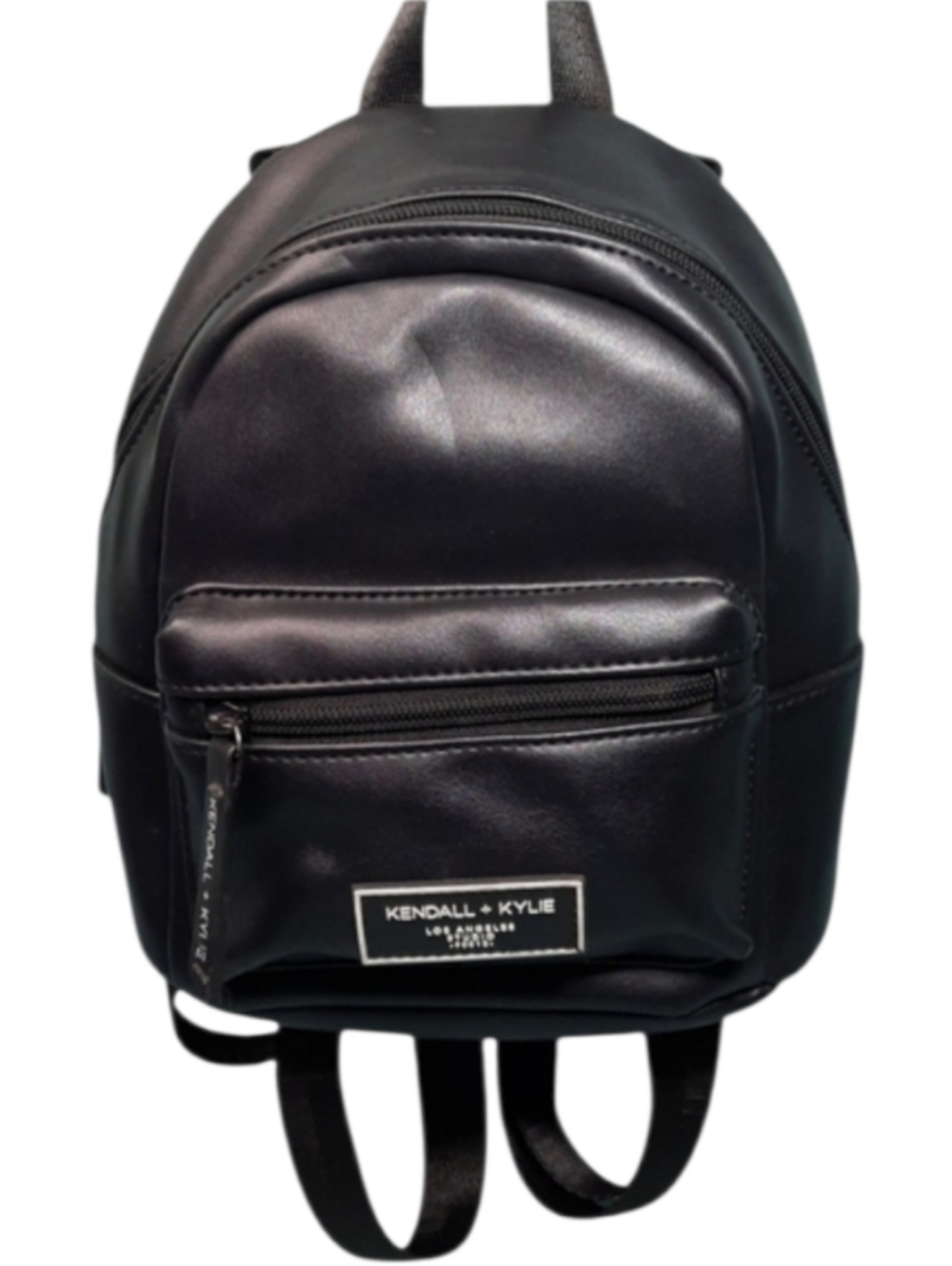 Kendall & Kylie Black Vegan Leather Mini Backpack Purse